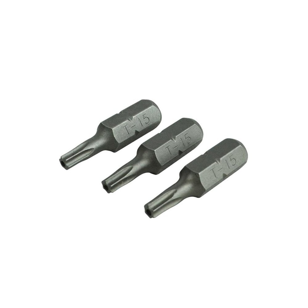 Faithfull Security S2 Grade Steel Screwdriver BitsÃ¿T15SÃ¿xÃ¿25mm (Pack 3)