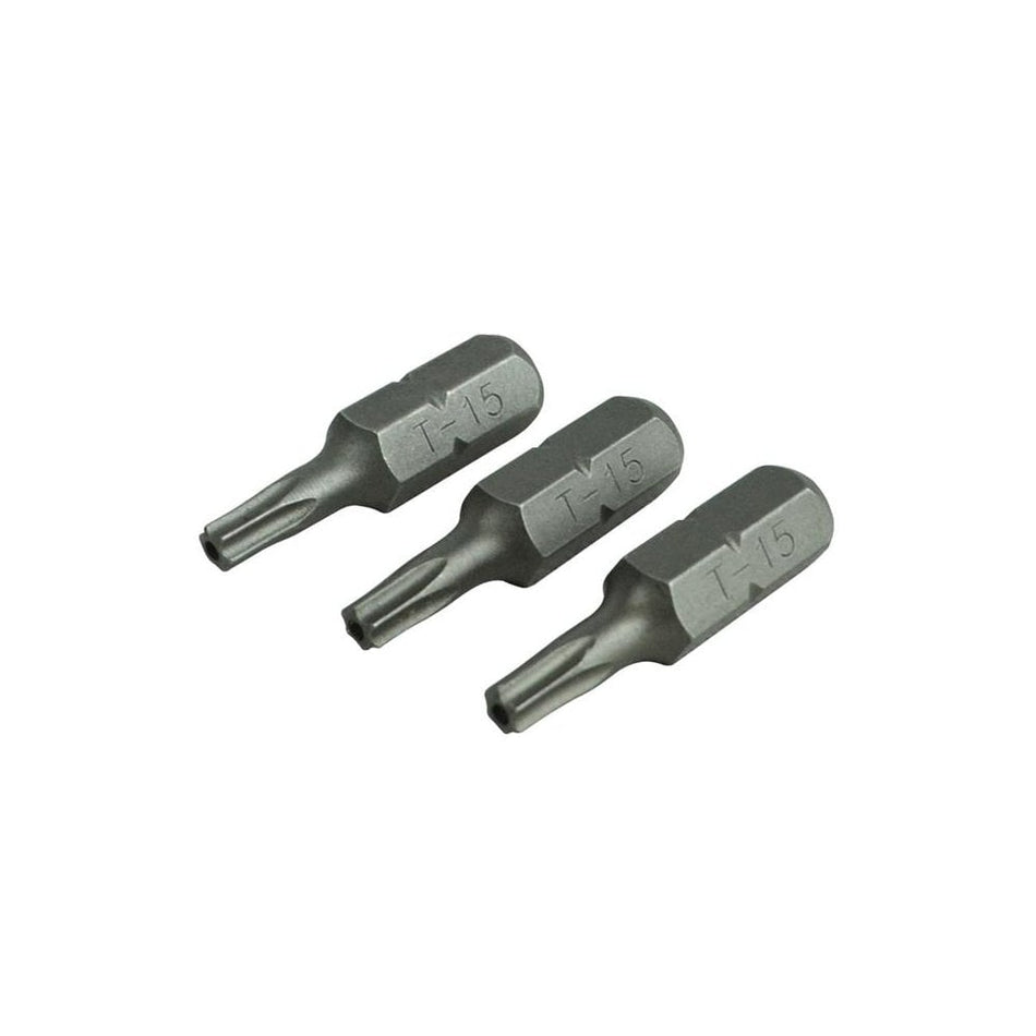 Faithfull Security S2 Grade Steel Screwdriver BitsÃ¿T15SÃ¿xÃ¿25mm (Pack 3)