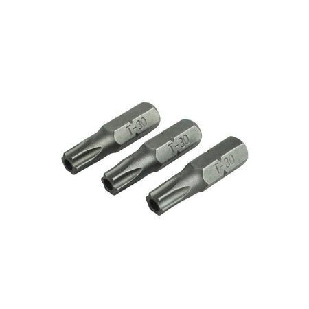 Faithfull Security S2 Grade Steel Screwdriver BitsÃ¿T30SÃ¿xÃ¿25mm (Pack 3)
