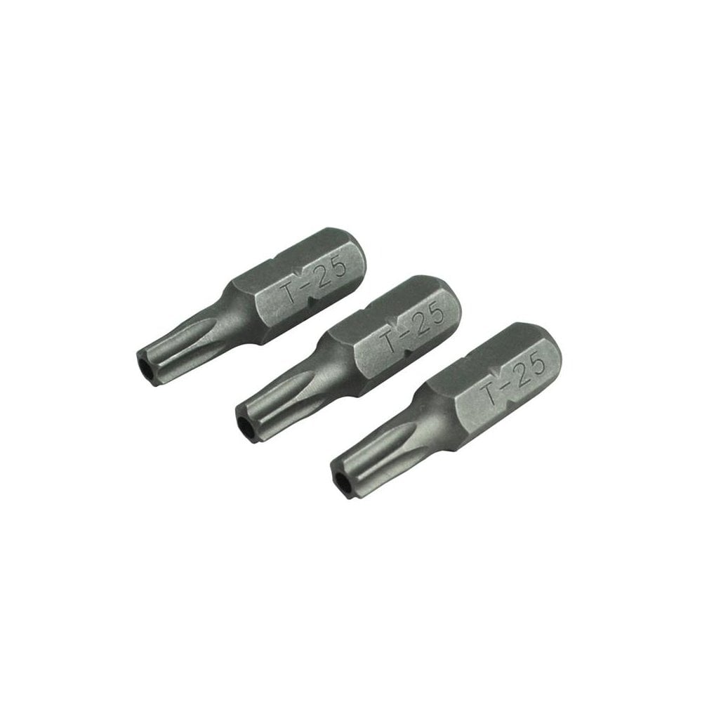 Faithfull Security S2 Grade Steel Screwdriver Bits T25SÃ¿xÃ¿25mm (Pack 3)