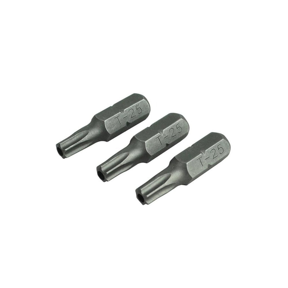 Faithfull Security S2 Grade Steel Screwdriver Bits T25SÃ¿xÃ¿25mm (Pack 3)