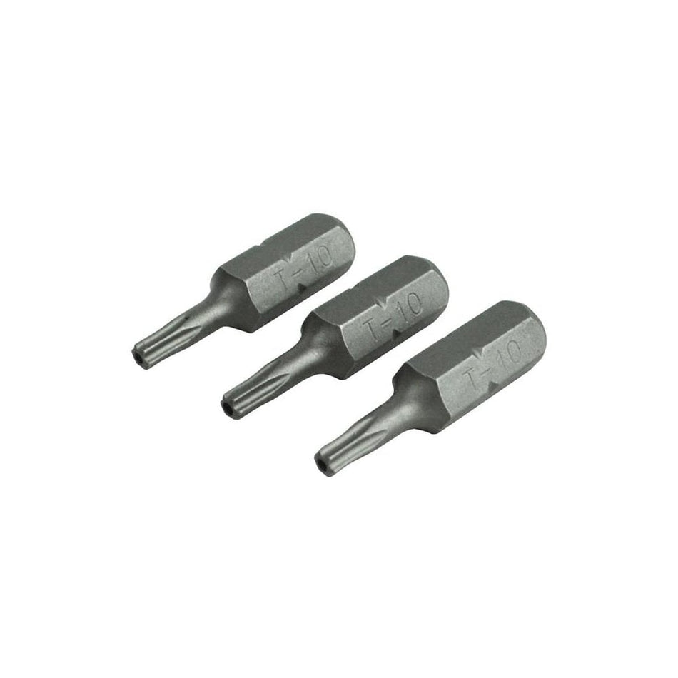 Faithfull Security S2 Grade Steel Screwdriver Bits T10SÃ¿xÃ¿25mm (Pack 3)