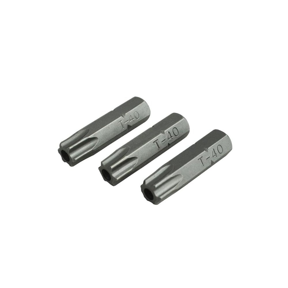 Faithfull Security S2 Grade Steel Screwdriver BitsÃ¿T40SÃ¿xÃ¿25mm (Pack 3)