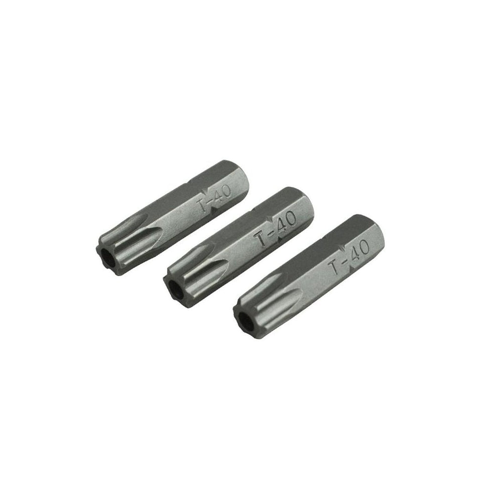 Faithfull Security S2 Grade Steel Screwdriver BitsÃ¿T40SÃ¿xÃ¿25mm (Pack 3)