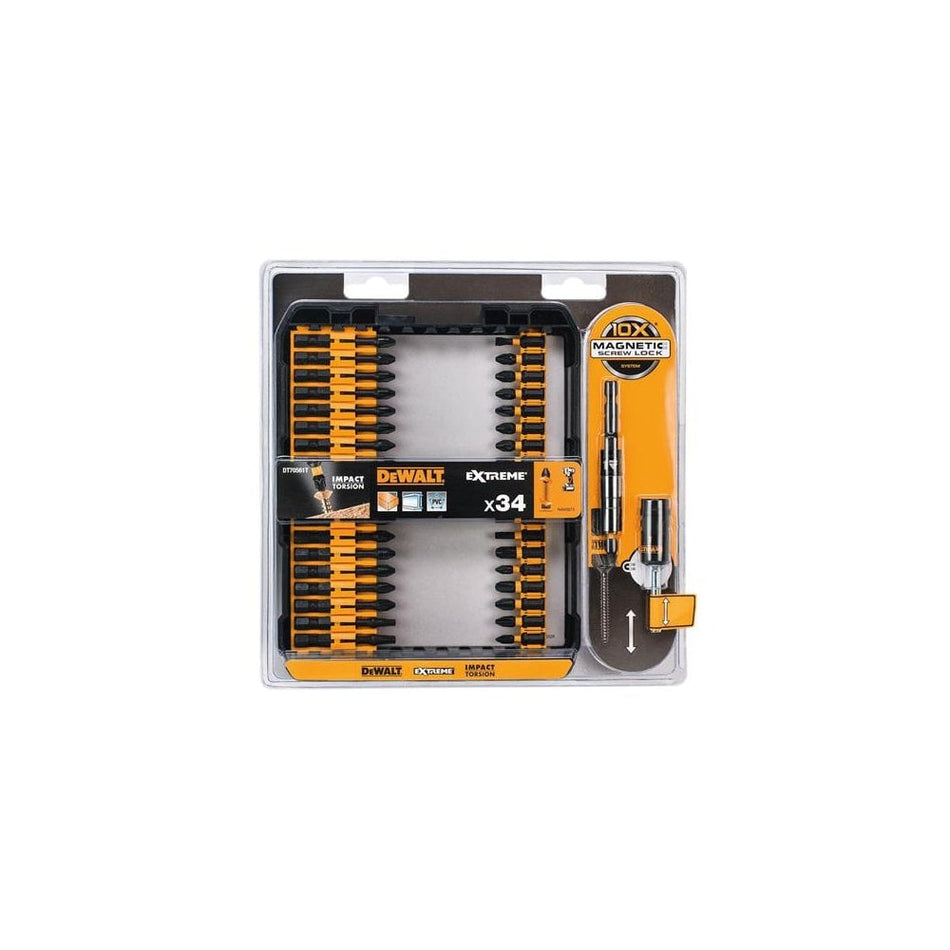 DEWALT DT70561T Impact Torsion Set + 3in Holder, 34 Piece