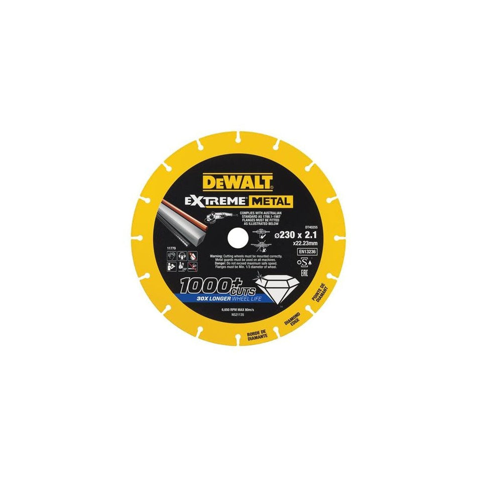 DEWALT Extreme Metal Cut Off Saw Blade 230 x 22.23 x 2.10mm