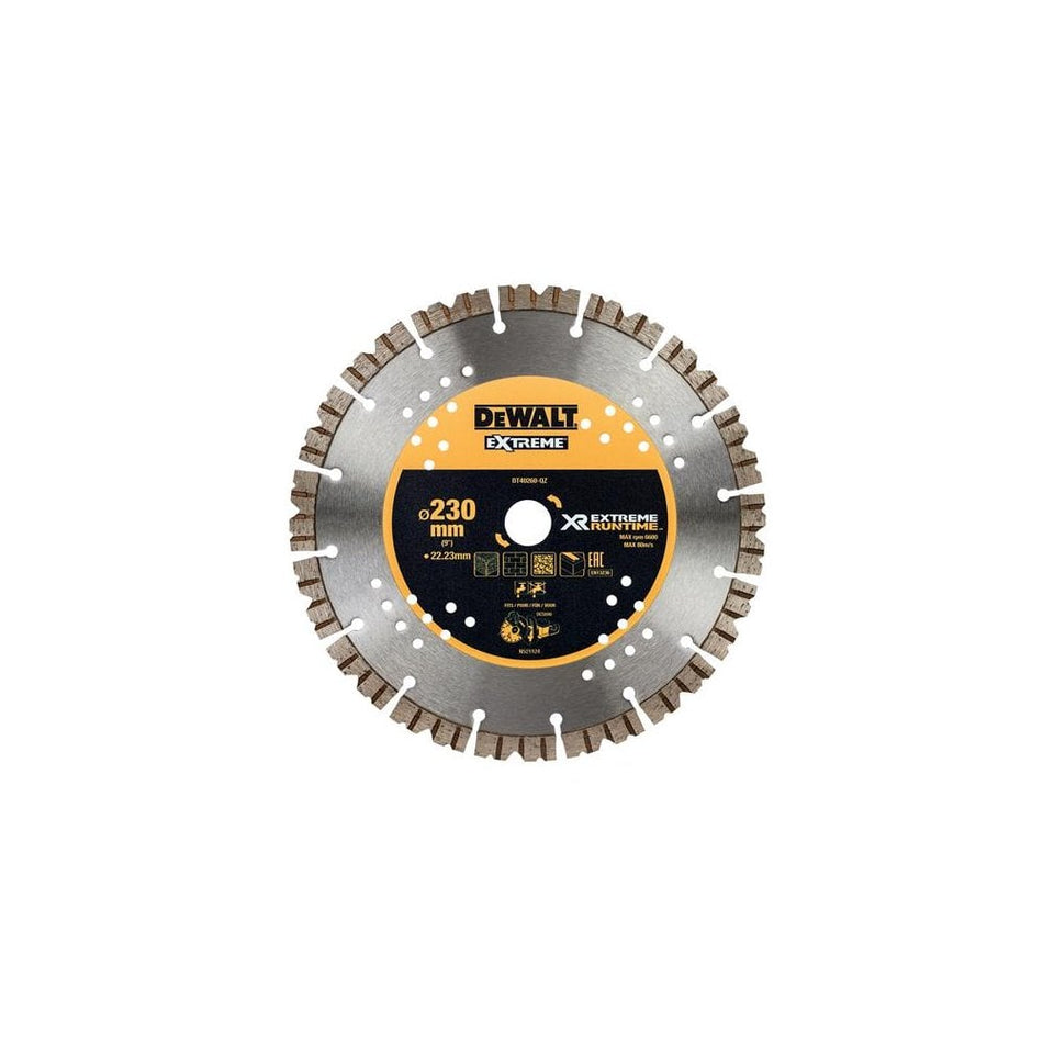 DEWALT Extreme Wet & Dry Use Diamond Blade 230 x 22.23mm