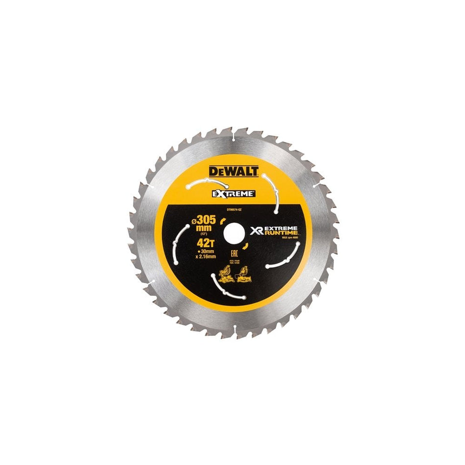 DEWALT FlexVolt XR Mitre Saw Blade 305 x 30mm x 42T