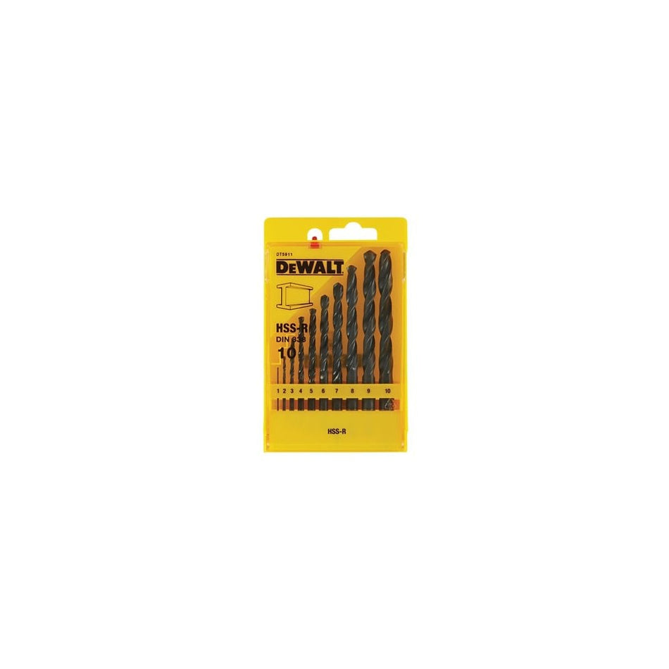 DEWALT DT5911QZ HSS Jobber Drill Bit Set 10 Piece