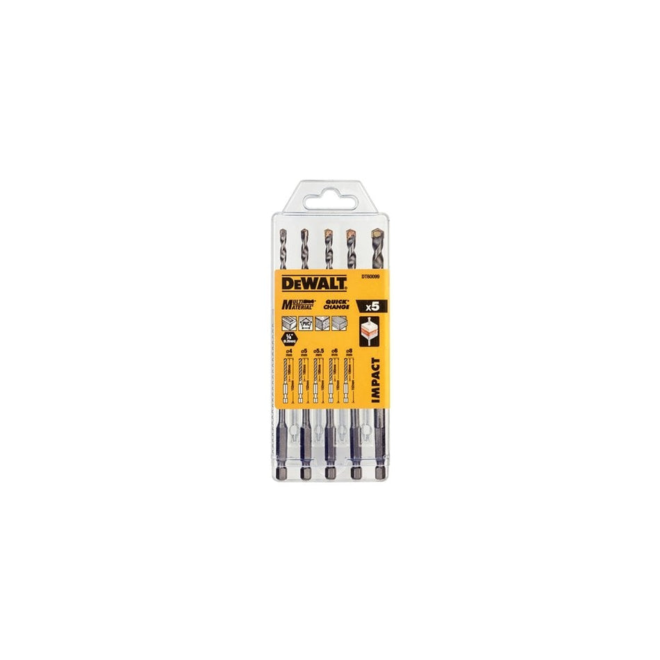 DEWALT DT60099 Extreme Impact Masonry Drill Bit Set 5 Piece