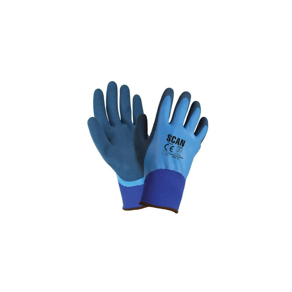 Scan Waterproof Latex Gloves - Extra Large (Size 10)