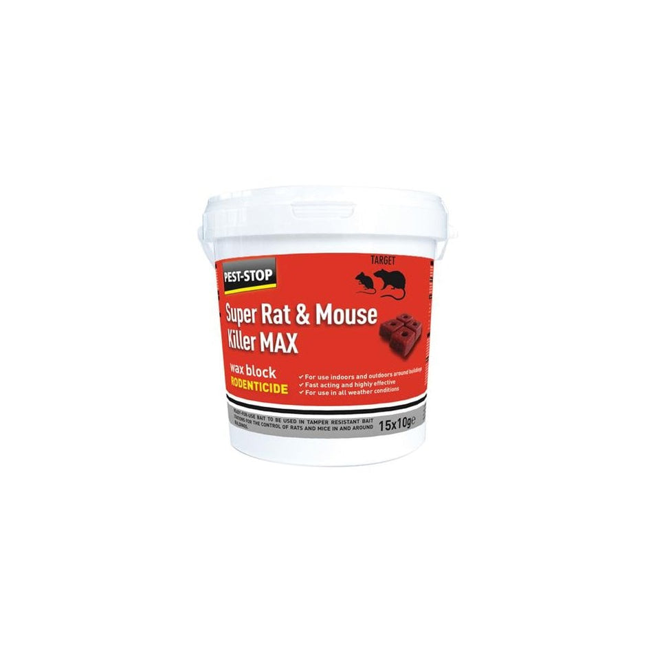 Pest-Stop Systems Super Rat & Mouse Killer MAX Wax Blocks