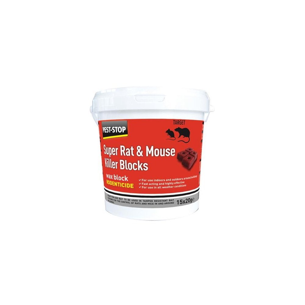 Pest-Stop Systems Super Rat & Mouse Killer Wax Blocks