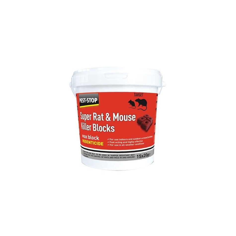 Pest-Stop Systems Super Rat & Mouse Killer Wax Blocks