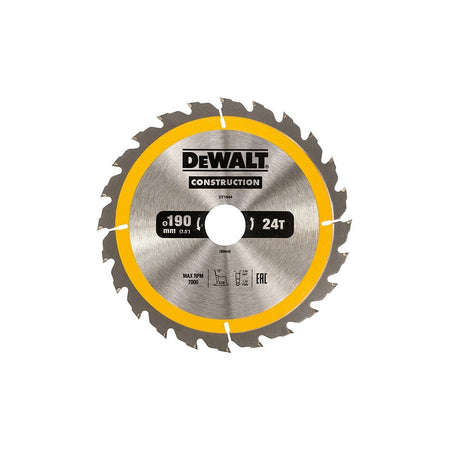DEWALT Construction Circular Saw Blade 190 x 30mm x 24T