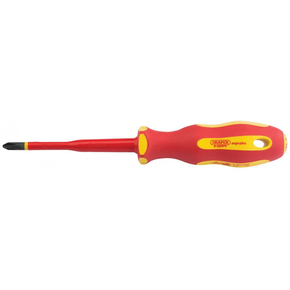 Ergo Plus Slimline Cross Slot VDE Screwdriver (No:2 x 100mm): Model No. 965SLIMCS
