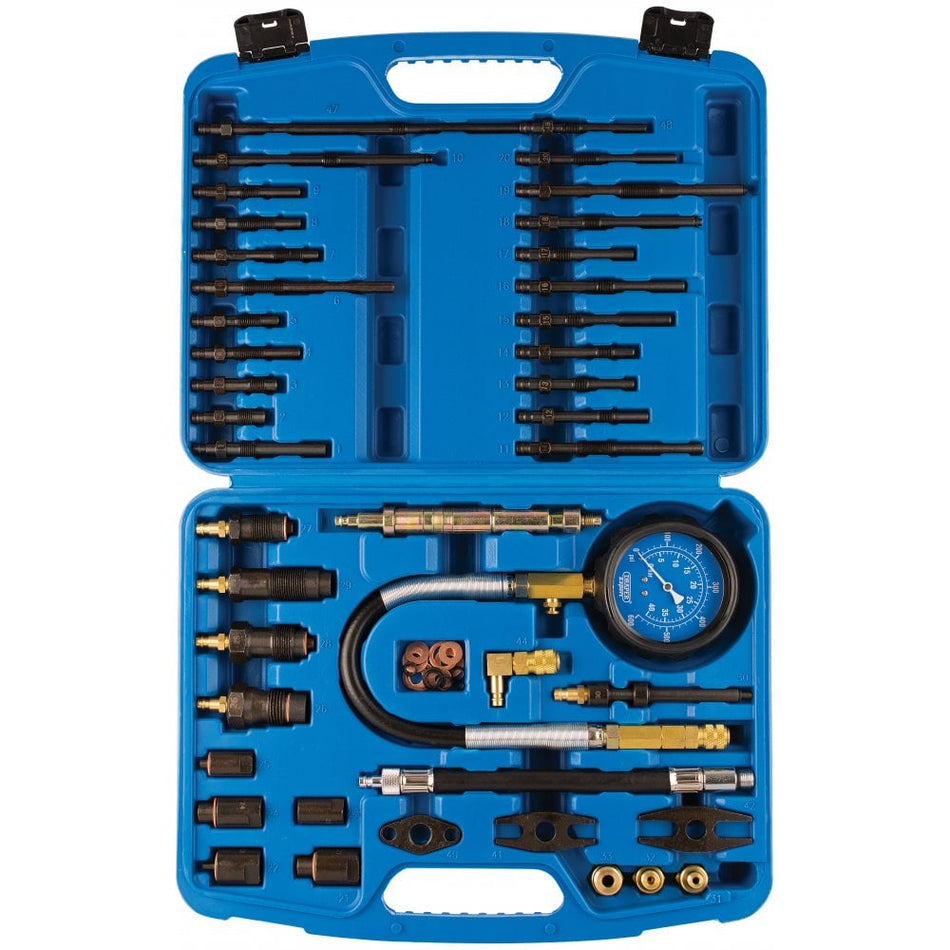 Petrol and Diesel Master Engine Compression Test Kit (37 Piece): Model No. CTED2-E
