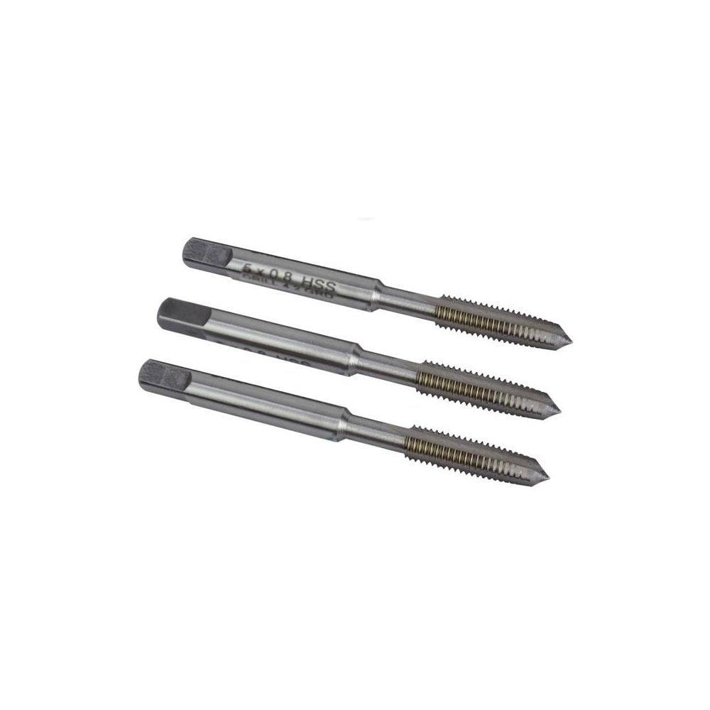Faithfull HSS Straight Flute Tap Set M5 x 0.8, 3 Piece