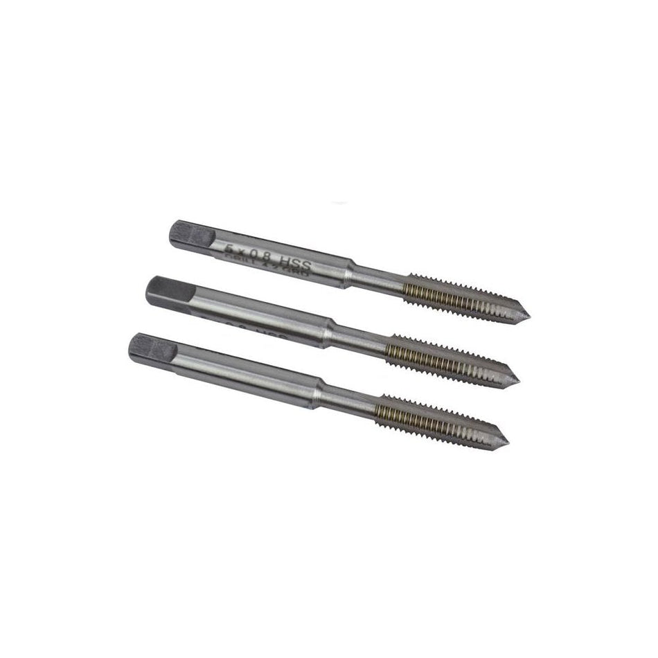 Faithfull HSS Straight Flute Tap Set M5 x 0.8, 3 Piece