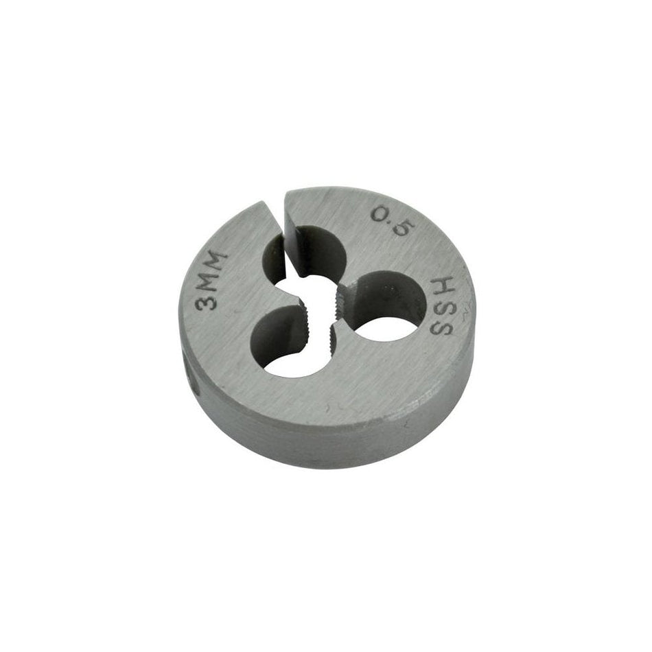 Faithfull HSS Straight Flute Split Die M3 x 0.5 (13/16 O.D)