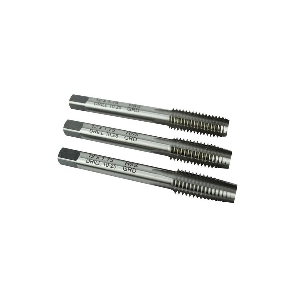 Faithfull HSS Straight Flute Tap Set M12 x 1.75, 3 Piece
