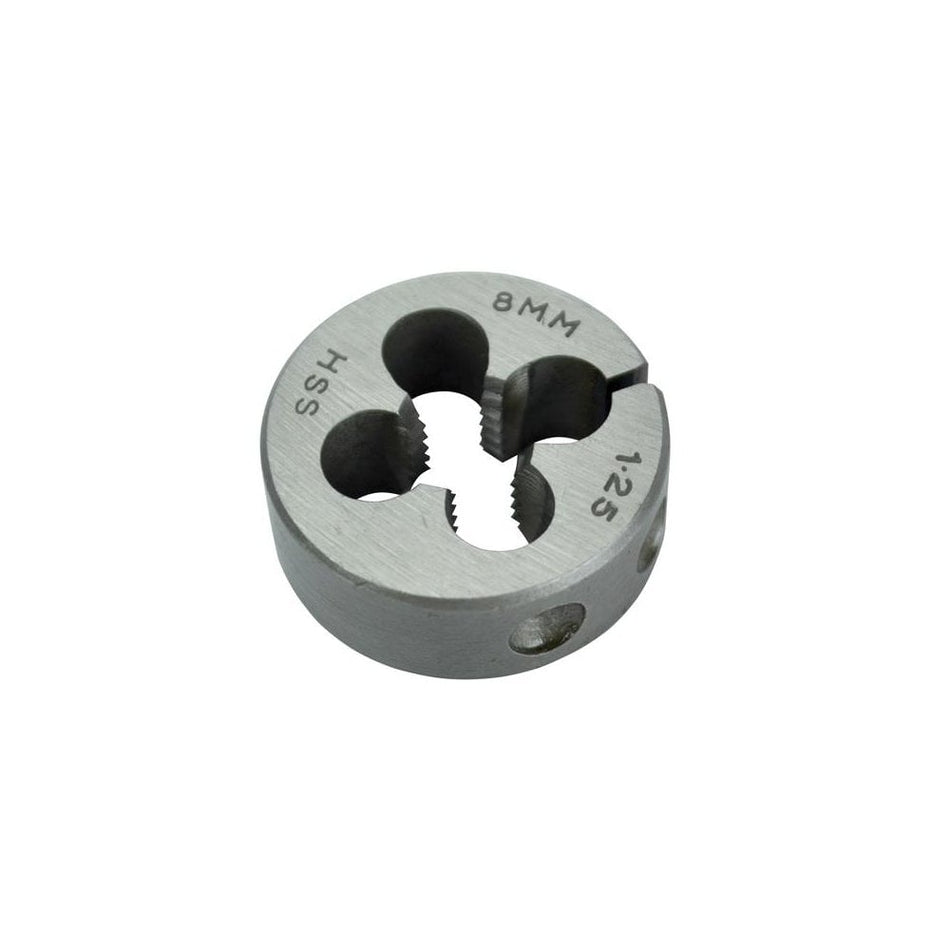 Faithfull HSS Straight Flute Split Die M8 x 1.25 (1in O.D)