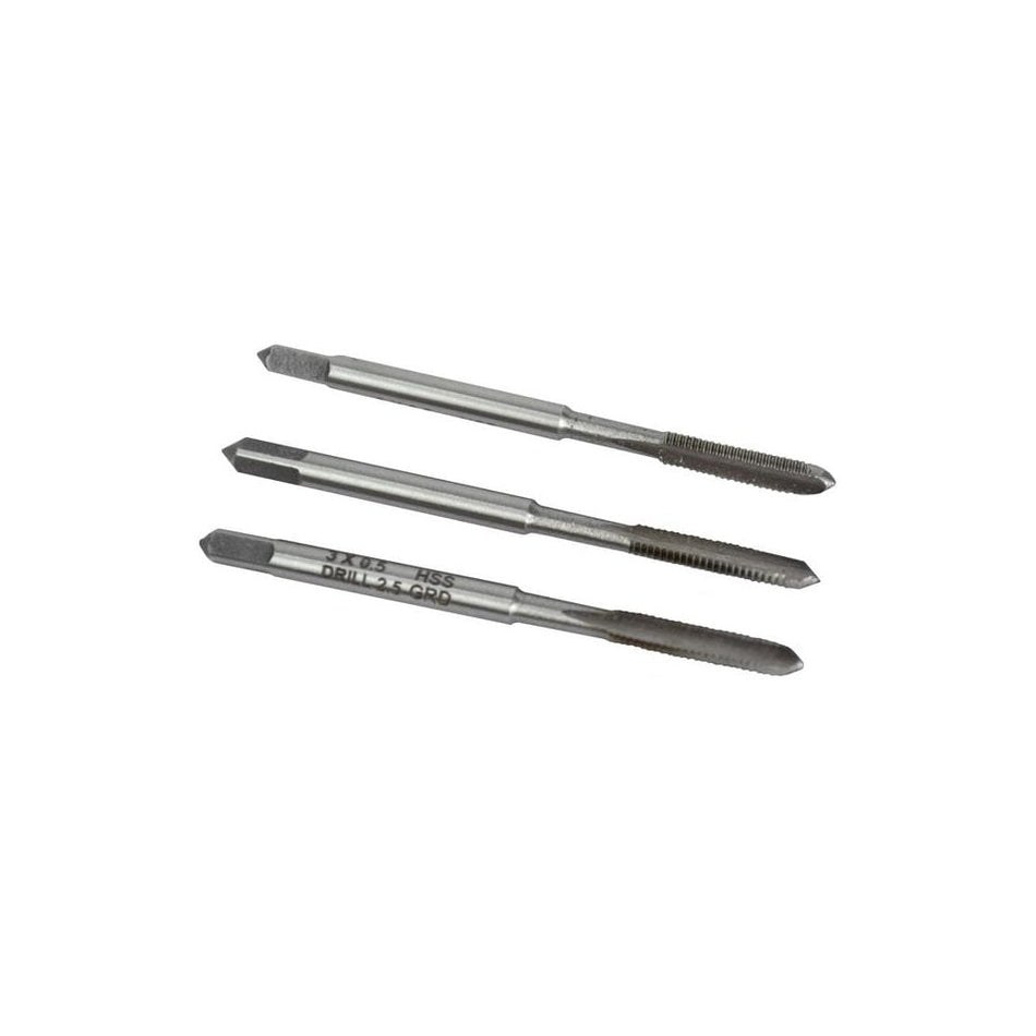Faithfull HSS Straight Flute Tap Set M3 x 0.5, 3 Piece