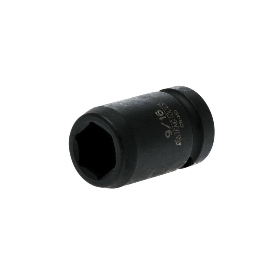 Teng Impact Socket Hexagon 6 Point 1/2in Drive 9/16in
