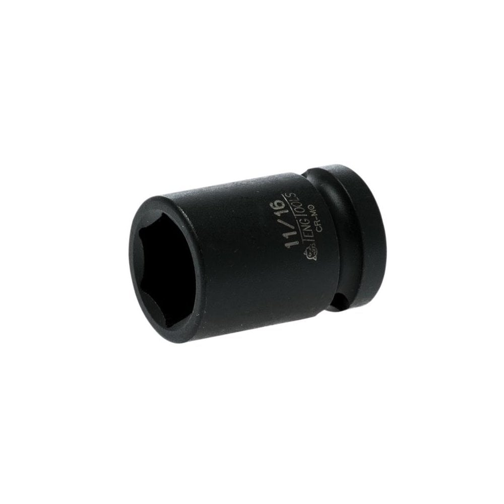 Teng Impact Socket Hexagon 6 Point 1/2in Drive 11/16in