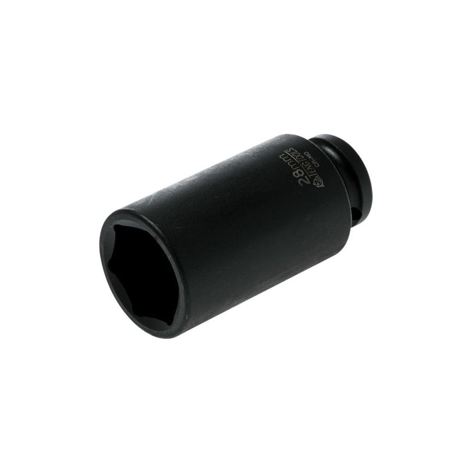 Teng Deep Impact Socket Hexagon 6 Point 1/2in Drive 28mm