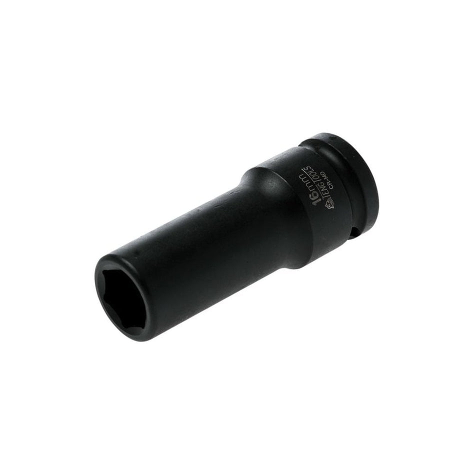 Teng Deep Impact Socket Hexagon 6 Point 1/2in Drive 16mm