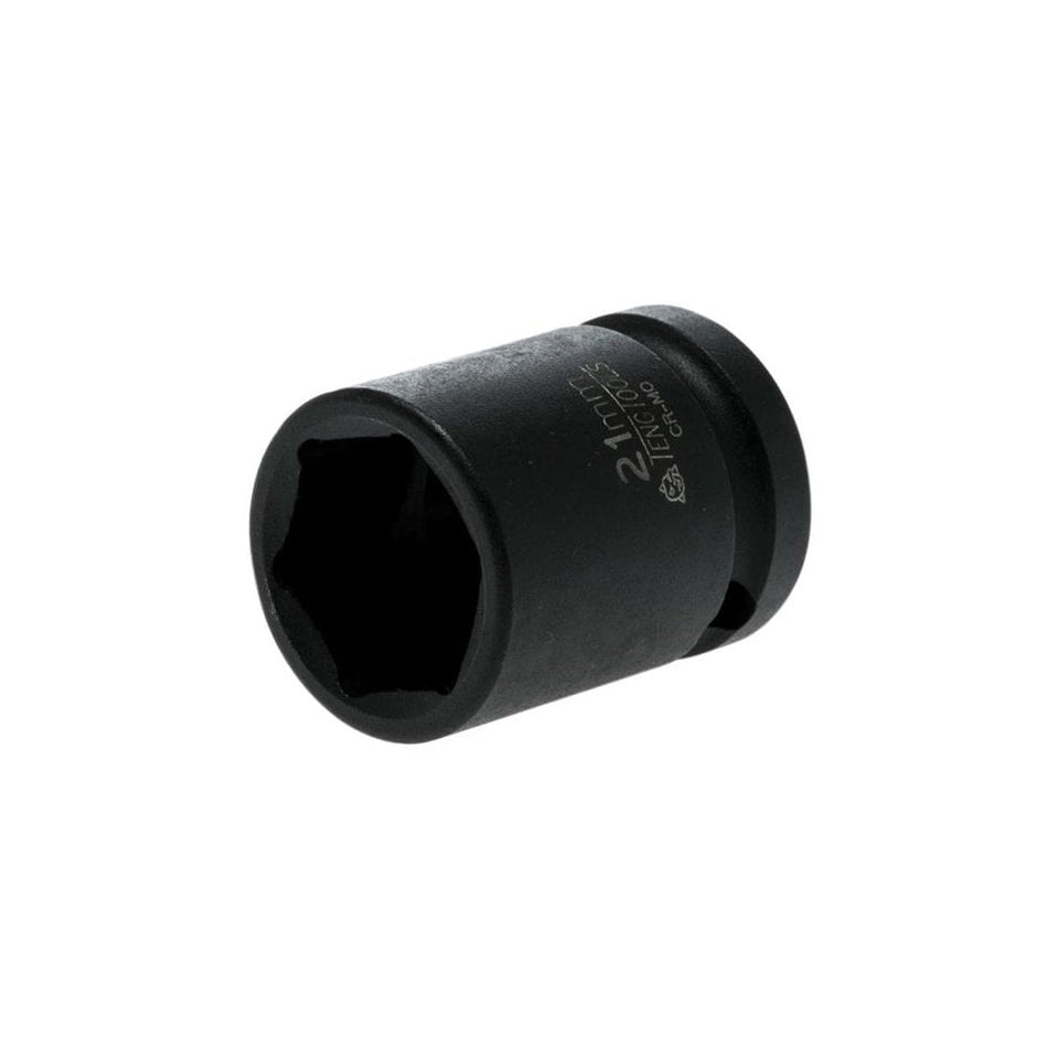 Teng Impact Socket Hexagon 6 Point 1/2in Drive 21mm