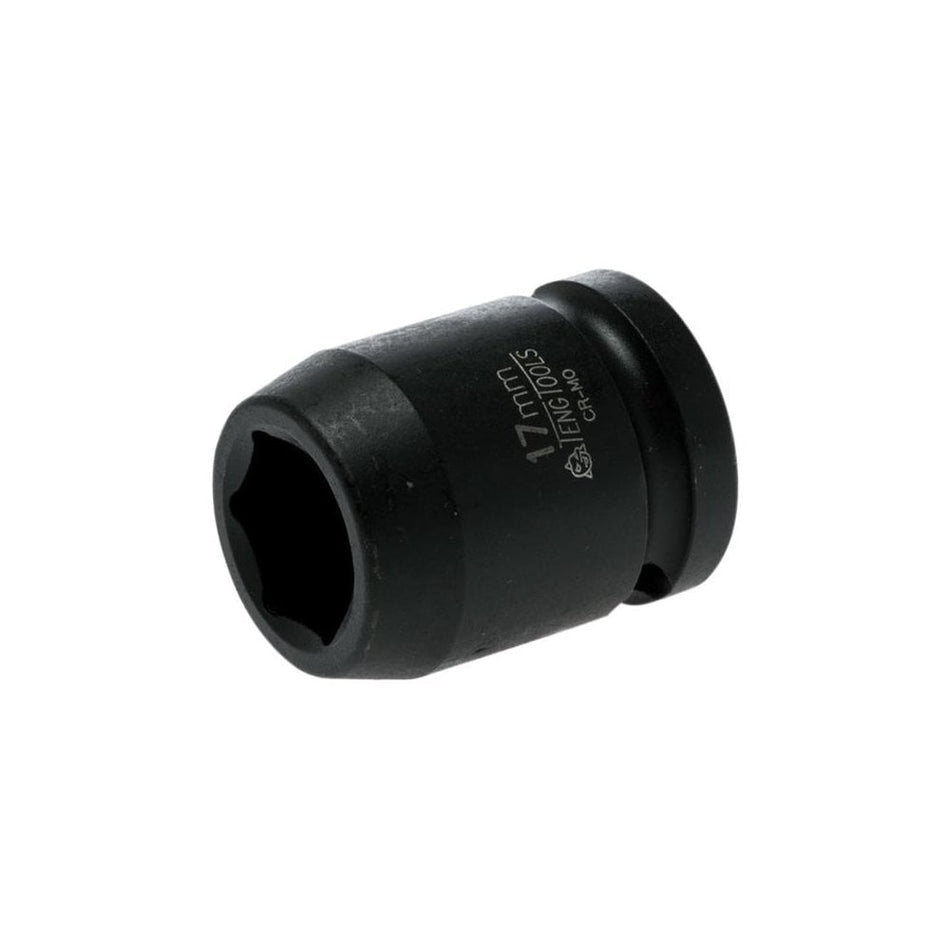 Teng Impact Socket Hexagon 6 Point 1/2in Drive 17mm