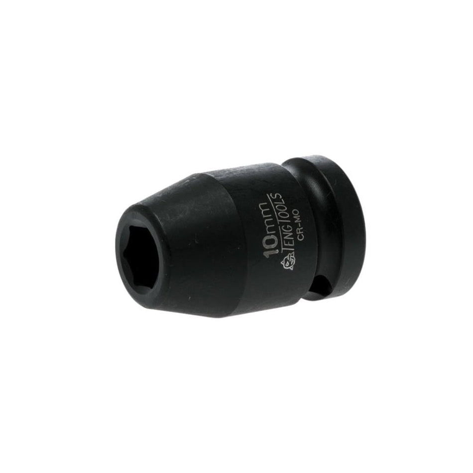 Teng Impact Socket Hexagon 6 Point 1/2in Drive 10mm