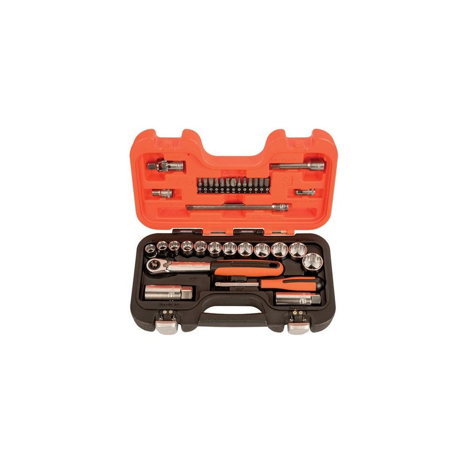 Bahco SL34 3/8in Drive Socket & Mech Set of 34 Metric