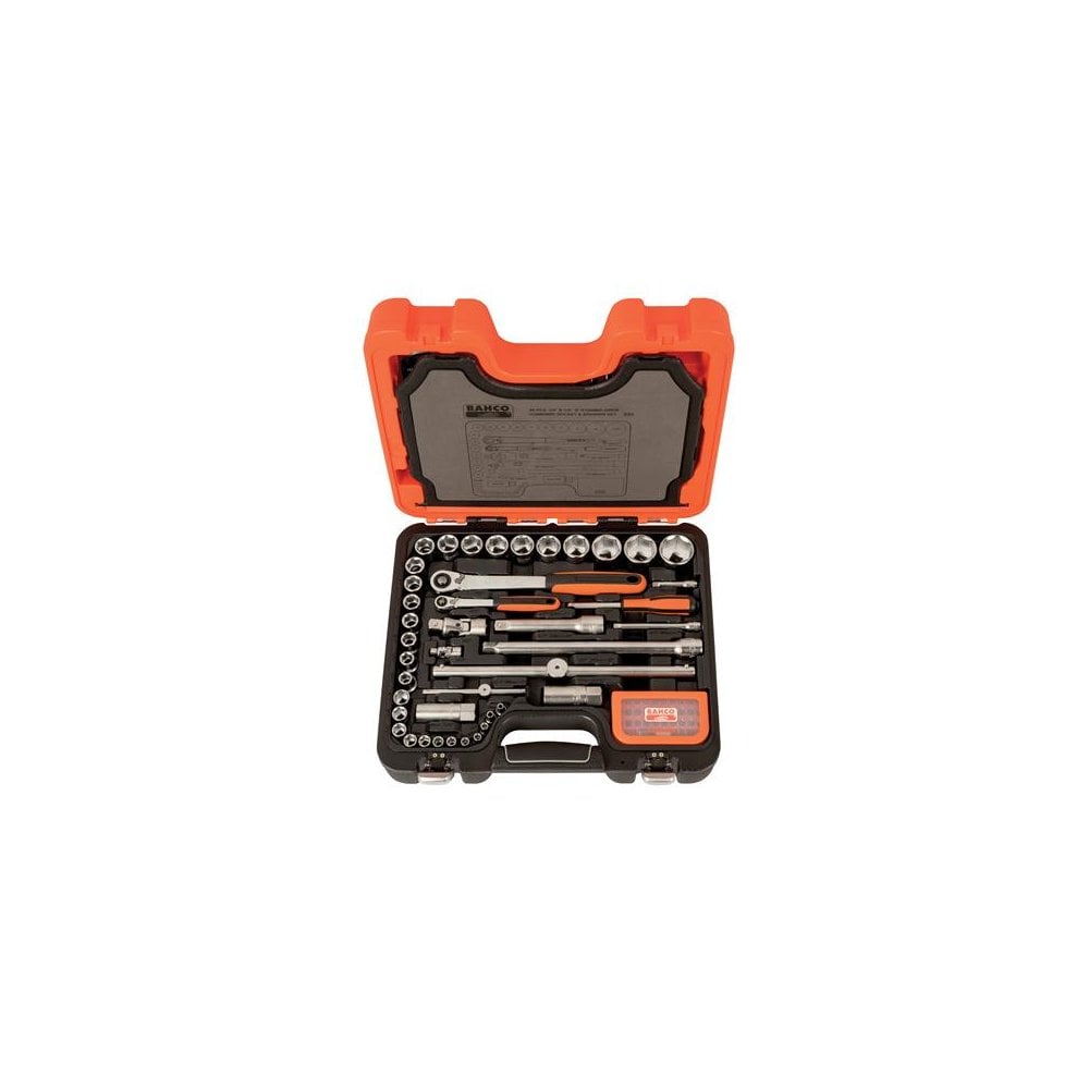 Bahco S95 1/4in & 1/2in Drive Socket & Mech Set of 95 Metric