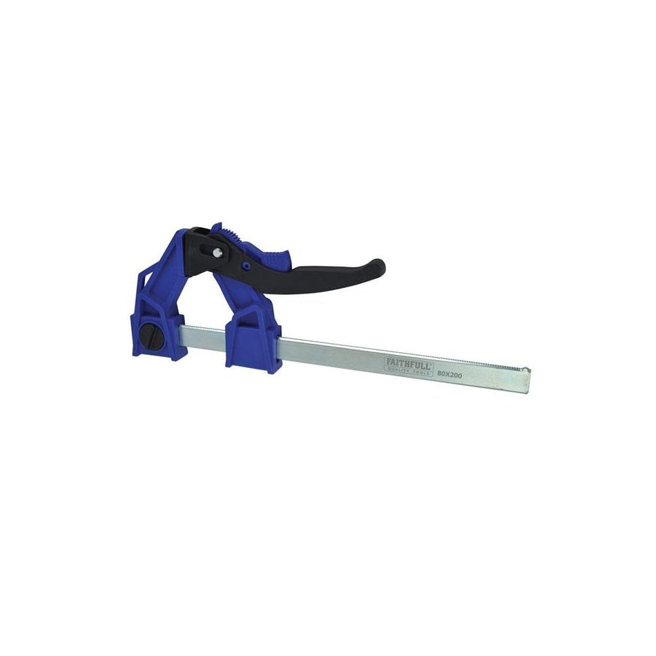 Faithfull Heavy-Duty Lever Clamp Capacity 200mm