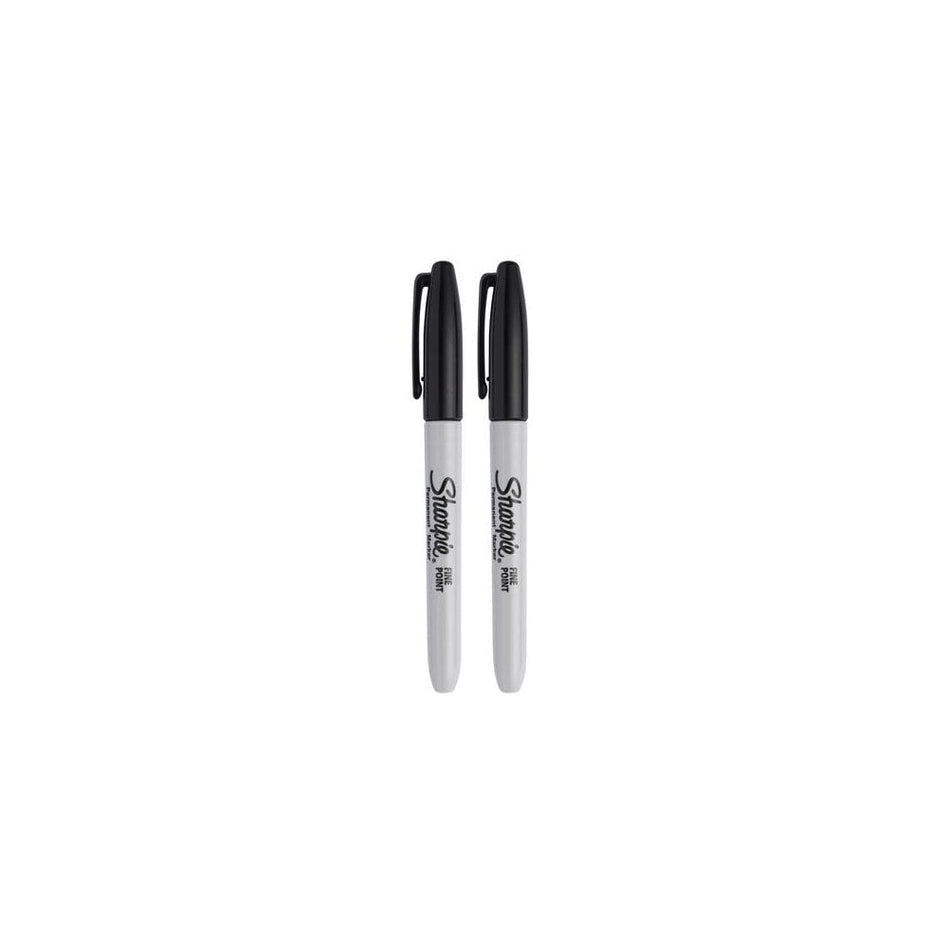 SharpieÂ® Fine Tip Permanent Marker Black (Pack of 2)