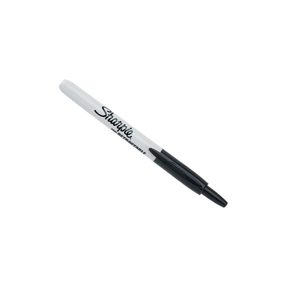 SharpieÂ® Retractable Fine Permanent Marker Black