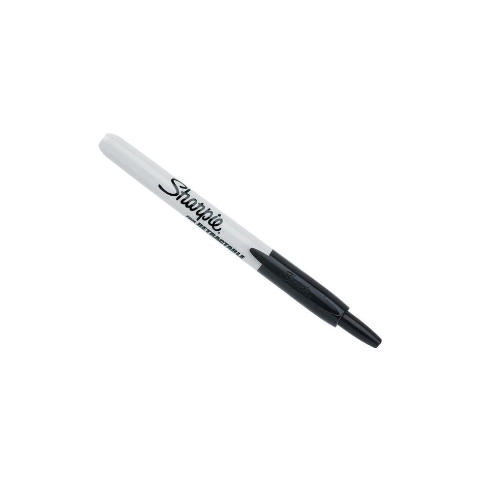 SharpieÂ® Retractable Fine Permanent Marker Black