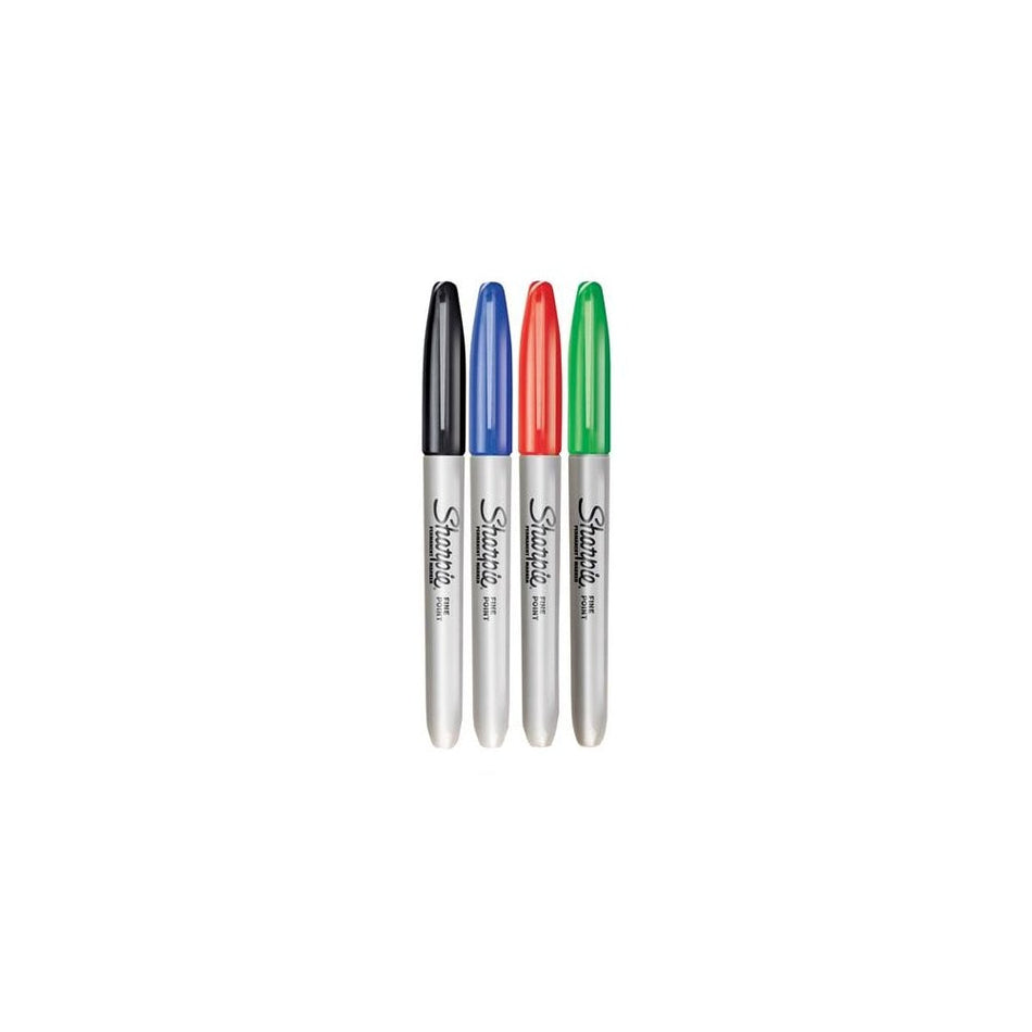 SharpieÂ® Fine Tip Permanent Marker Assorted (Pack of 4)
