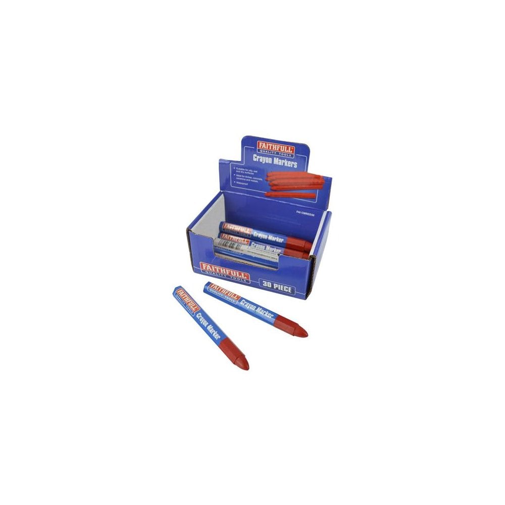 Faithfull Crayon Marker Red (CDU of 30)