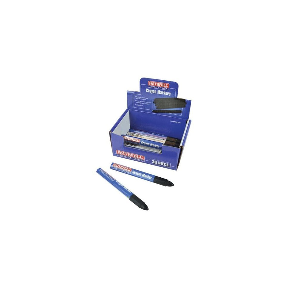 Faithfull Crayon Marker Black (CDU of 30)