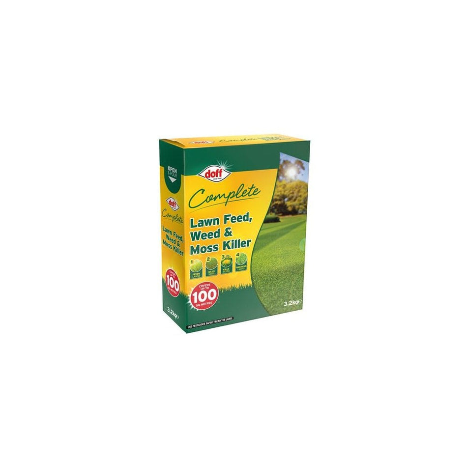 DOFF Complete Lawn Feed, Weed & Moss Killer 3.2kg