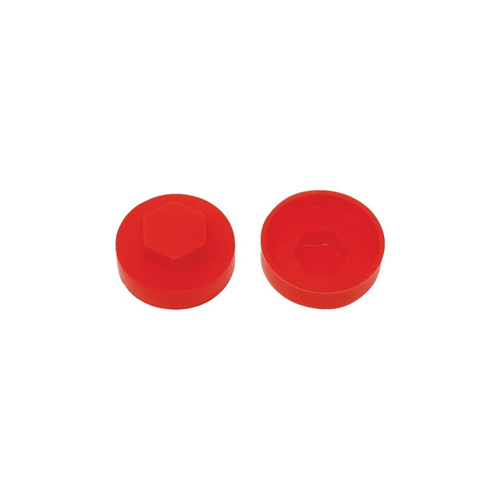 ForgeFix TechFast Cover Cap Poppy Red 16mm (Pack 100)