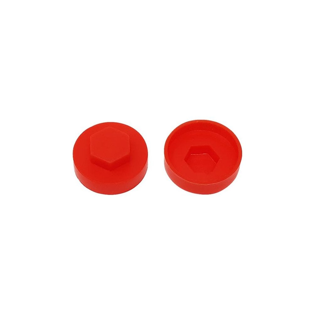 ForgeFix TechFast Cover Cap Poppy Red 19mm (Pack 100)