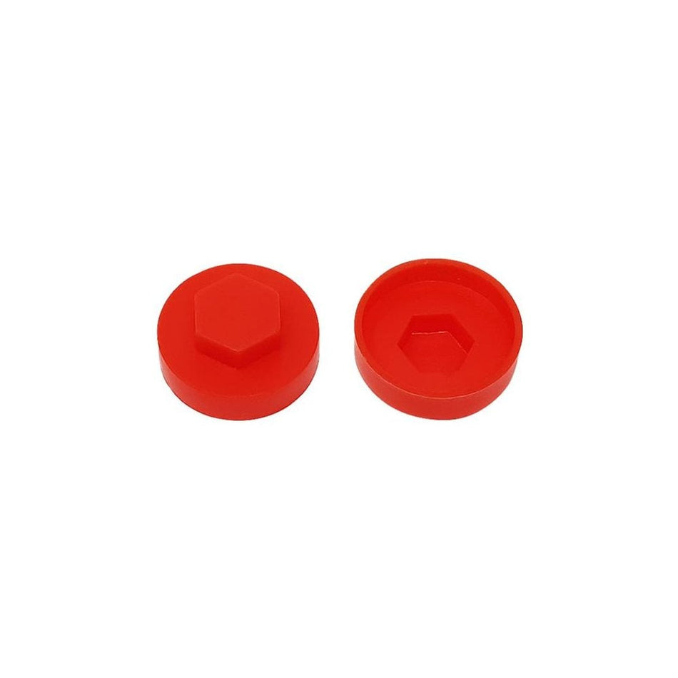 ForgeFix TechFast Cover Cap Poppy Red 19mm (Pack 100)