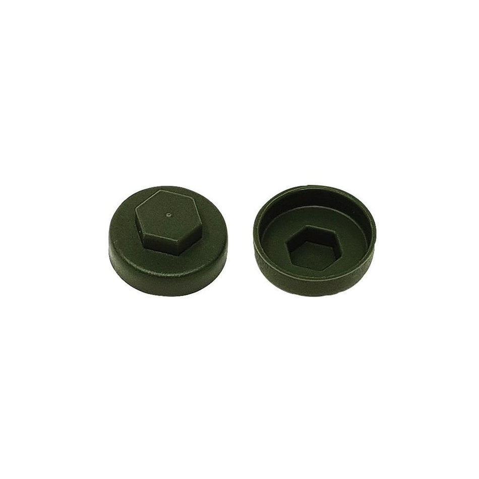 ForgeFix TechFast Cover Cap Olive Green 16mm (Pack 100)