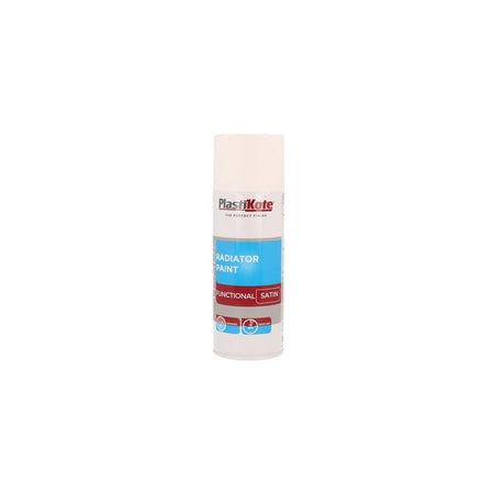 PlastiKote Trade Radiator Spray Paint Satin White 400ml