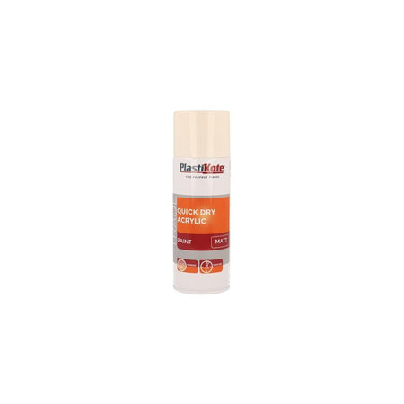 PlastiKote Trade Quick Dry Acrylic Spray Paint Matt Magnolia 400ml